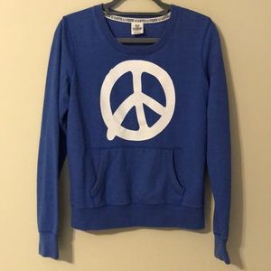 EUC Victoria’s Secret PINK Blue Peace Sweatshirt